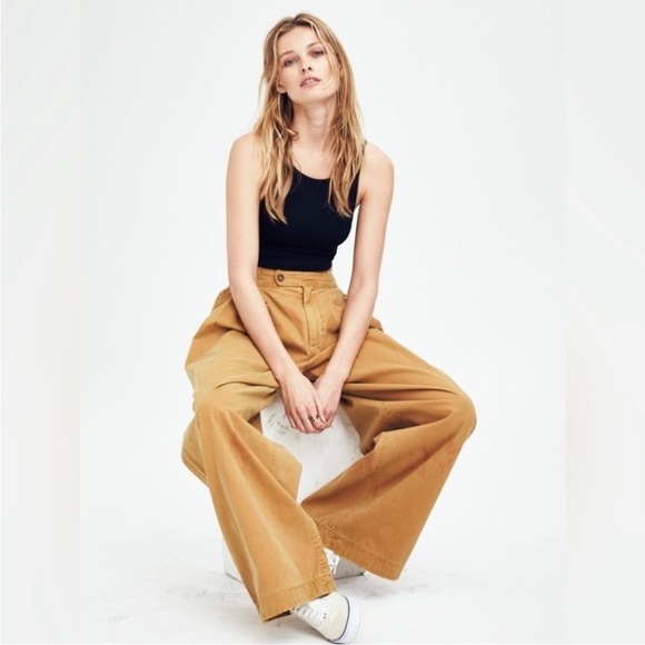 Free People Liberty High Waist Wide Leg Trousers - Picture 1 of 12